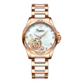 Hot Sale Top Brand Women's Mechanical Watch with Rhinestone Ceramics Stainless Steel Band Crazy Watches Automatic Ladies Watch